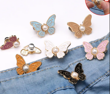 Elegant Pearl Butterfly Brooch Pin – Vintage Enamel Lapel Accessory